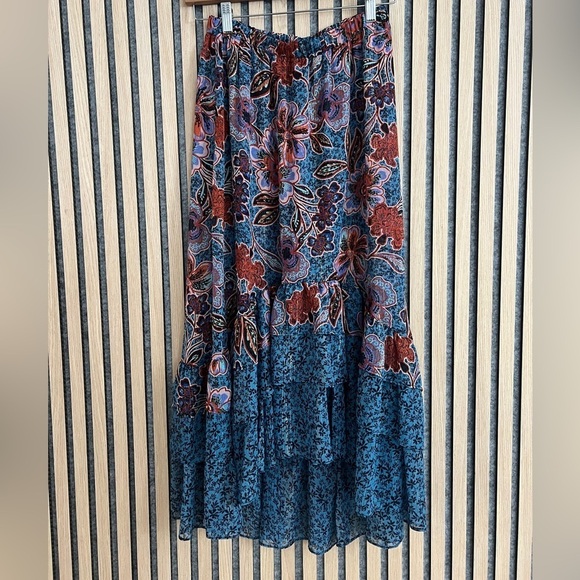 MISA LOS ANGELES- Esti Floral High-Low Midi-Skirt- Small - Picture 6 of 8